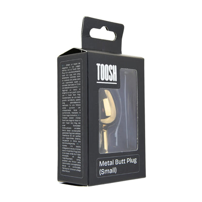Toosh Gold Metal Butt Plug Small Red Stone