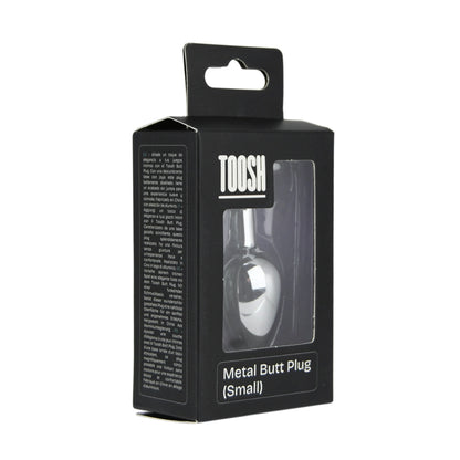 Toosh Heart Shaped Silver Butt Plug with Red Stone Small