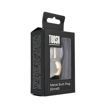 Toosh Heart Shaped Gold Butt Plug with Red Stone Small