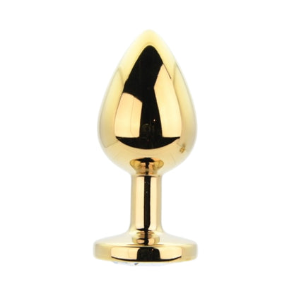 Toosh Metal Butt Plug Gold Set of 3 Clear Stone