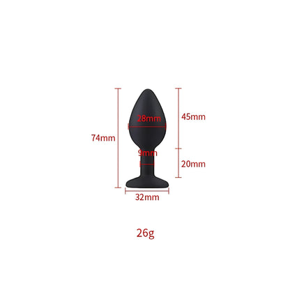 Toosh Black Silicone Butt Plug Small