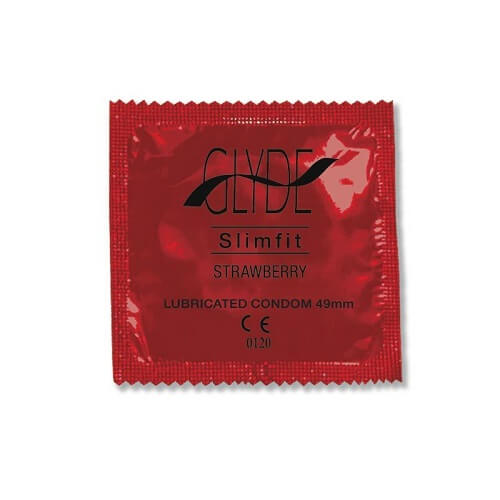 Glyde Ultra Slimfit Strawberry Flavour Vegan Condoms 100 Bulk Pack ...