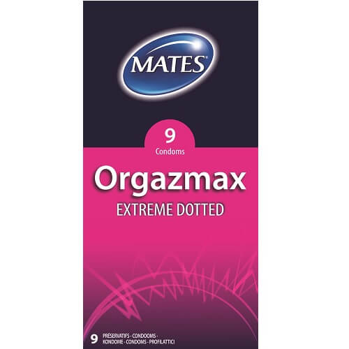 Mates Orgazmax Extreme Dotted Condoms 9 Pack